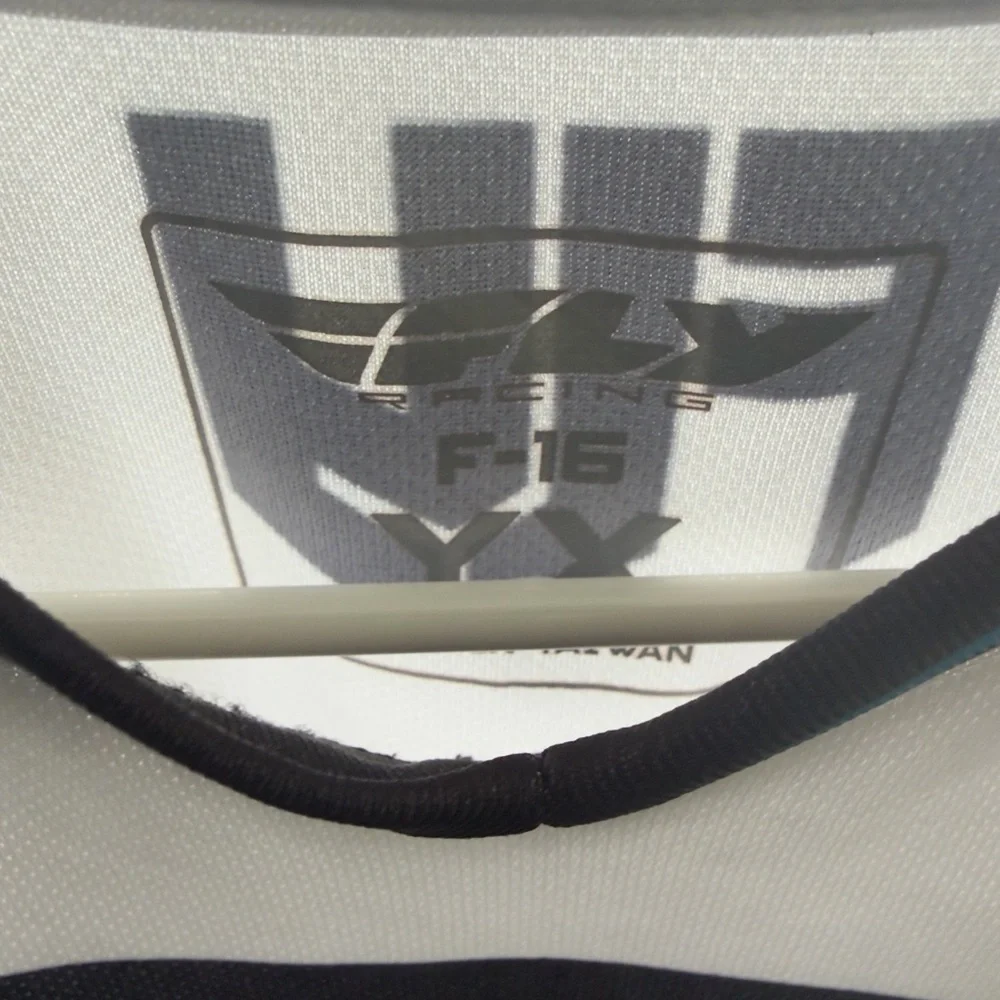 Fly Racing Motocross Jersey‎ Youth YXL Black White F-16 MX BMX